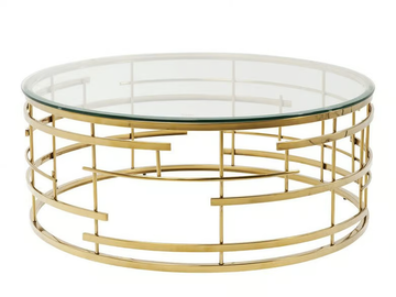 JUPITER - Round glass and steel coffee table by KARE Design - view 3
